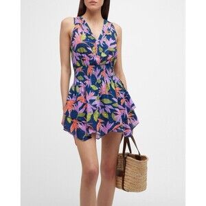 Ramy Brook Asher Floral-Print Mini Dress XS Resort Vacation Tropical Cruise